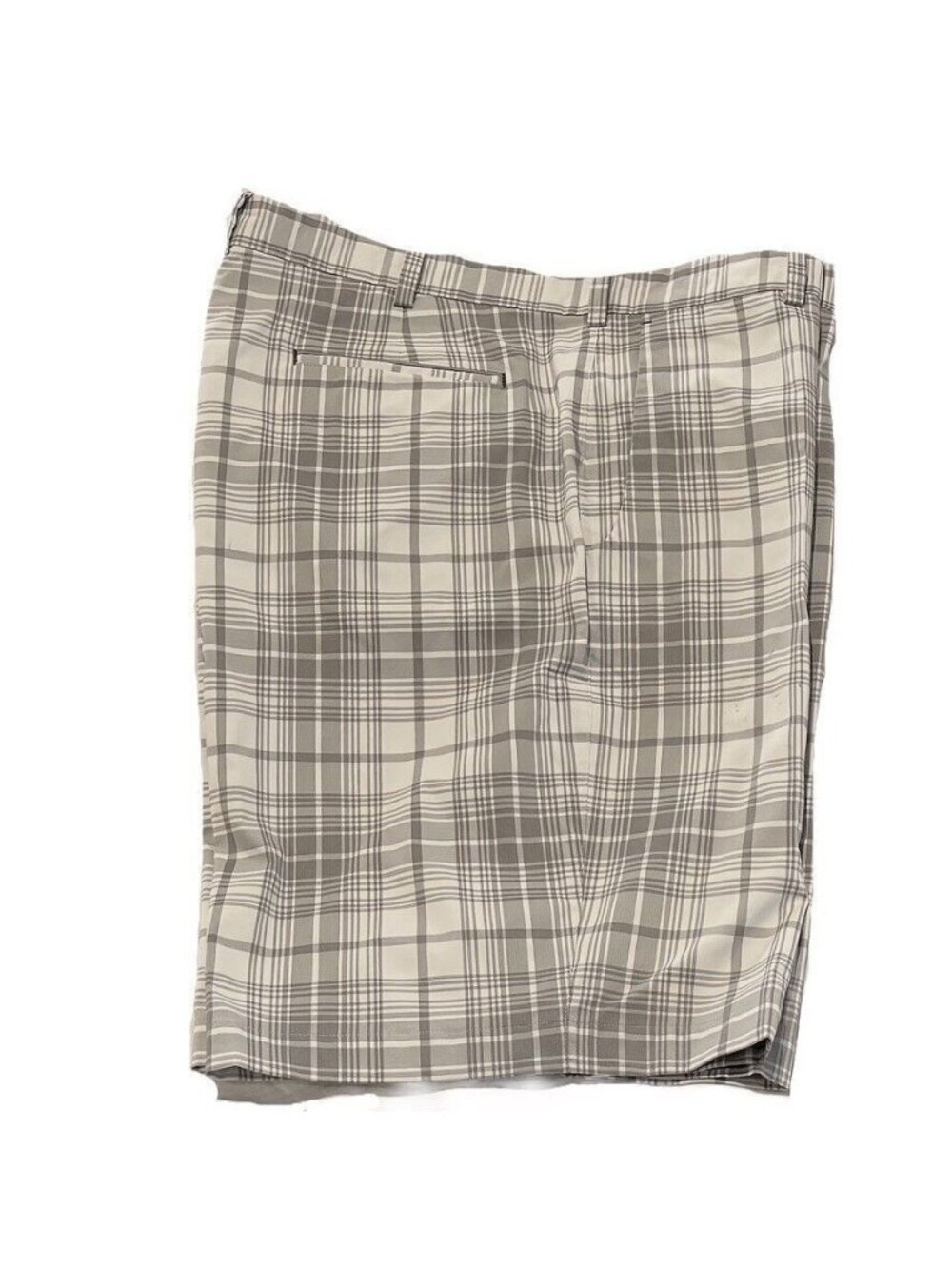 Nike Golf Mens Plaid Dri-Fit Tour Performance Shorts Size 40 Beige & Gray Polyes